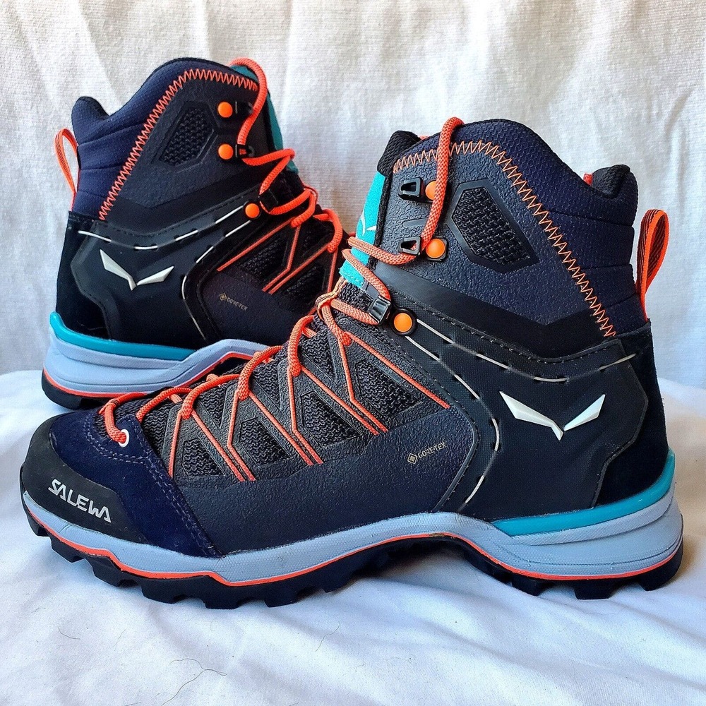 SALEWA Mountain Trainer Lite Mid GTX Women's Waterproof Hiking Boots Navy Size 8